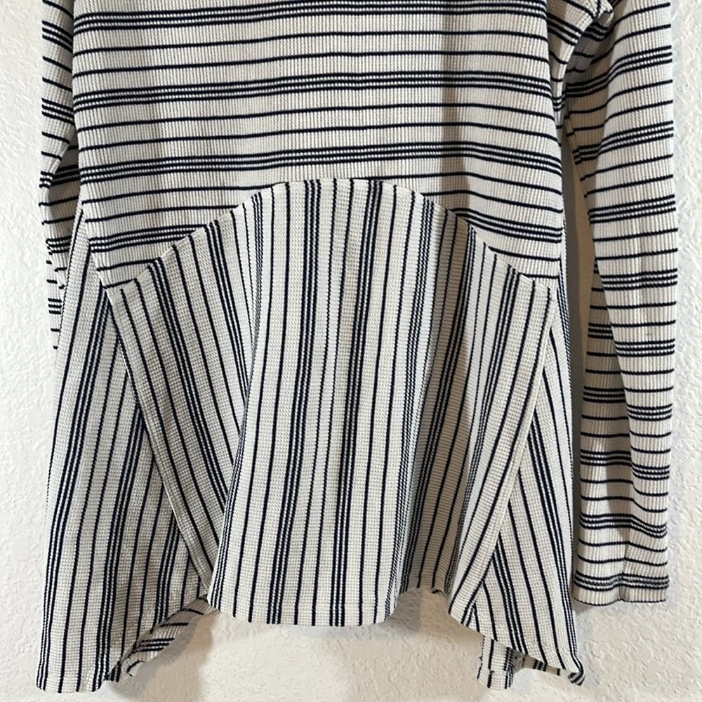 Anthropologie Maeve Eliza Thermal Stripe Long Sleeve Tunic Size Medium OB1089995 - Picture 7 of 11
